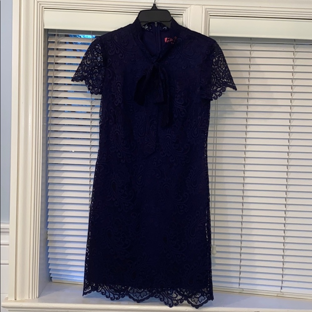 Navy lace dress